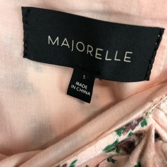 Majorelle Floral Pink MIDI Faux Wrap Skirt Small Draped - Picture 5 of 8